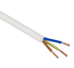 Кабель ПВС Белый 3х1,5мм для электропитания кондиционера (бухта 100м)