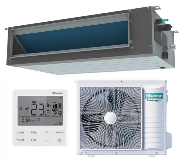 Канальный инверторный кондиционер Hisense ADT-09UX4RBL8/AUW-09U4RS8